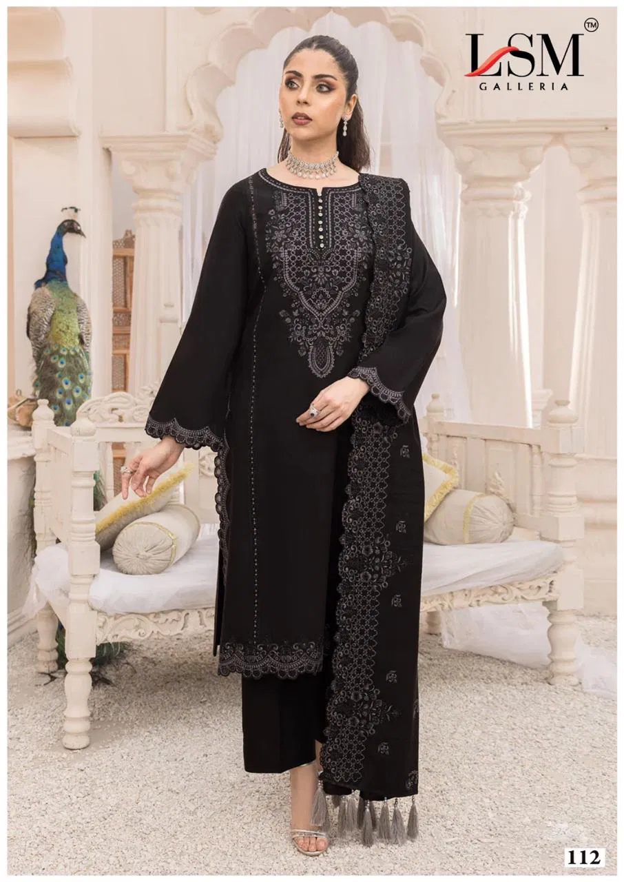 Black & White Vol 1 By Lsm Lawn Cotton Wholesale Pakistani Dress Material In India